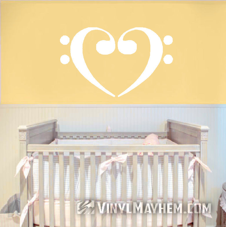 Music Notes Heart vinyl sticker