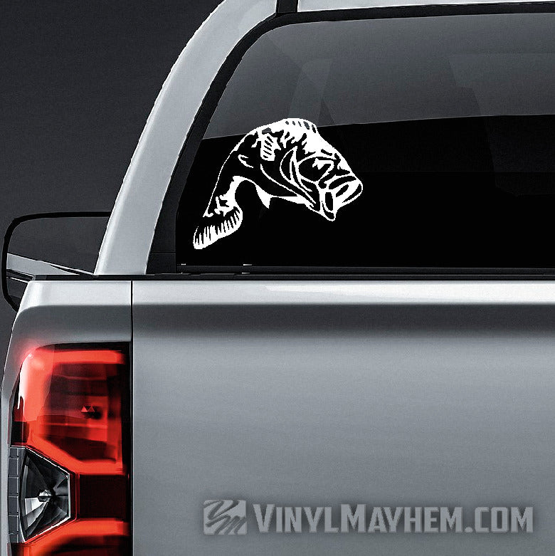 shop online Bass fish jumping vinyl sticker
