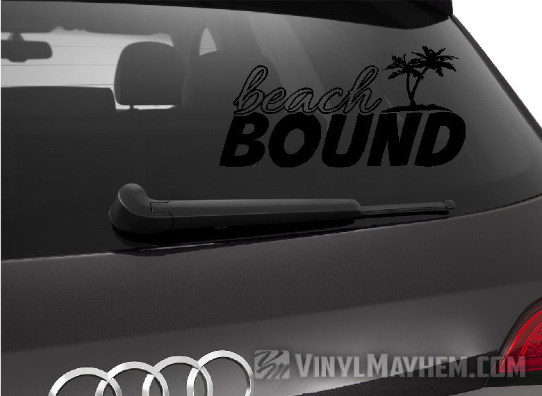 Beach Bound with Palm Trees vinyl stickers