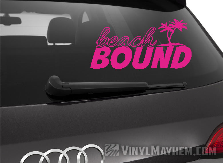 Beach Bound with Palm Trees vinyl stickers