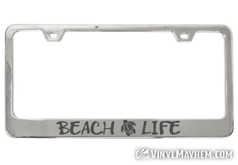 Beach Life license plate frames