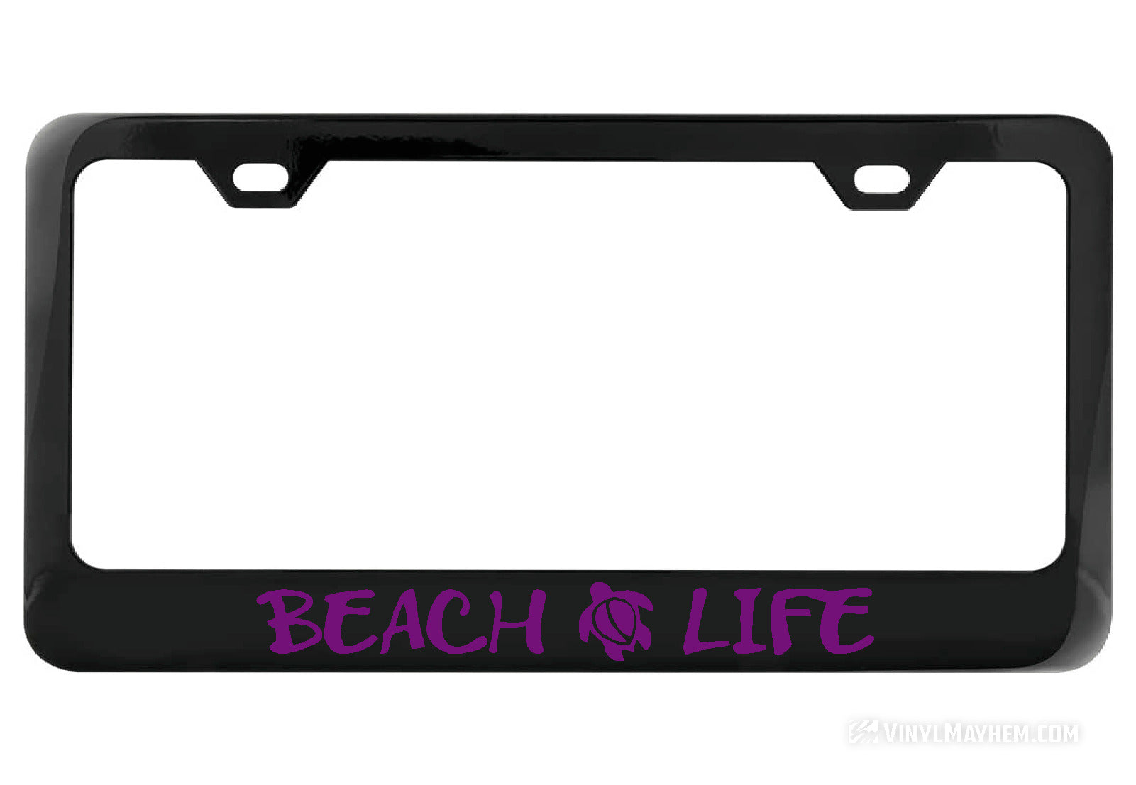 thumbnail image 2 of Sec13 Frames "I'd Rather Be At The Beach" Black License Plate Frame - Novelty Auto Accessory 2 of 6