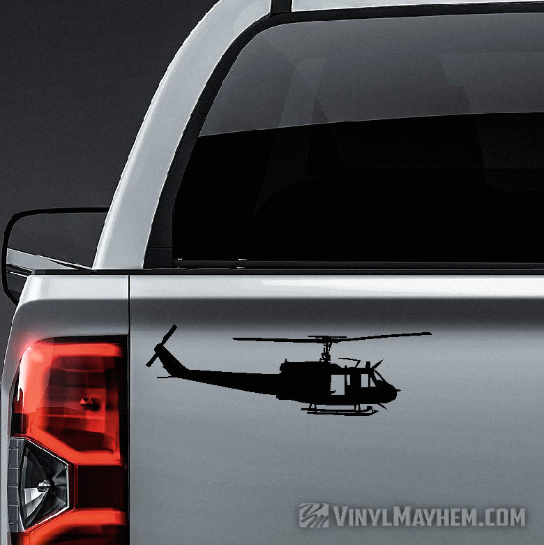 Bell UH-1 Huey Helicopter side profile vinyl sticker