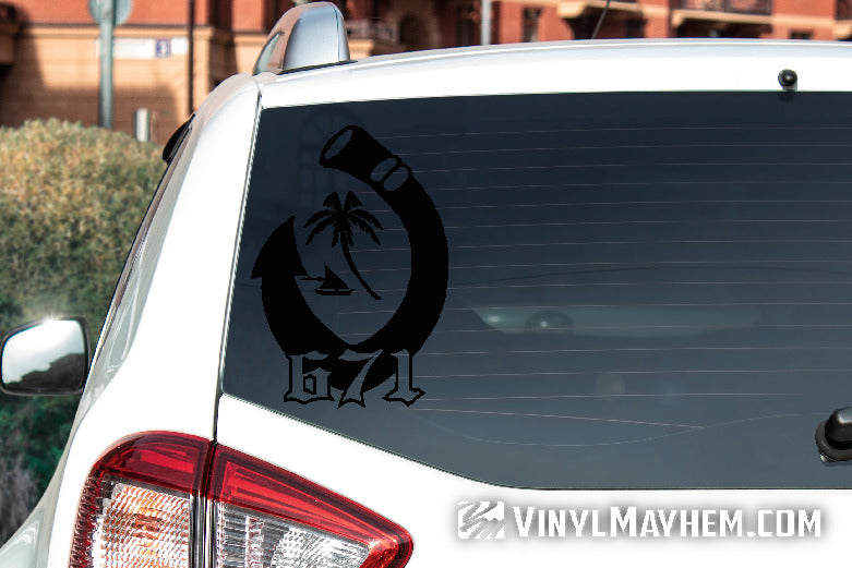 Guam fish hook vinyl sticker