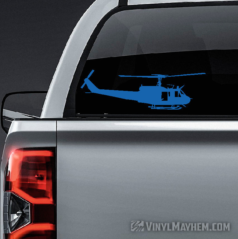 Bell UH-1 Huey Helicopter side profile vinyl sticker