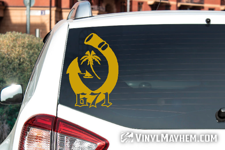 Guam fish hook vinyl sticker