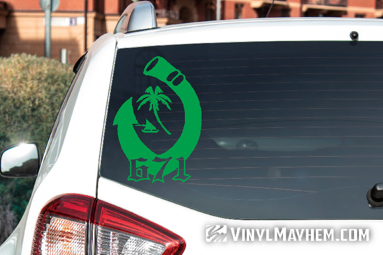 Guam fish hook vinyl sticker