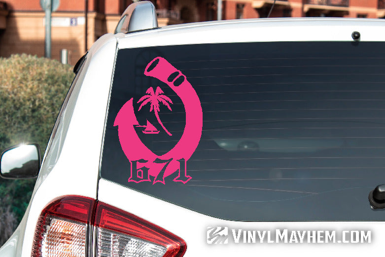Guam fish hook vinyl sticker