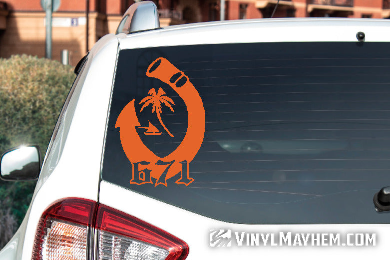 Guam fish hook vinyl sticker