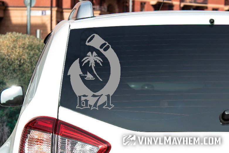 Guam fish hook vinyl sticker