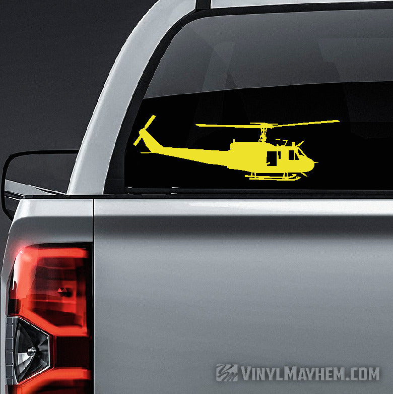 Bell UH-1 Huey Helicopter side profile vinyl sticker