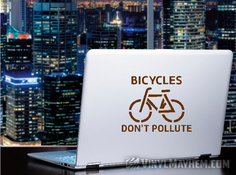 shop Bicycles Don&#39;t Pollute vinyl sticker online
