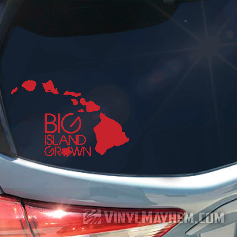 Big Island Grown with Turtle Hawaiian vinyl sticker online