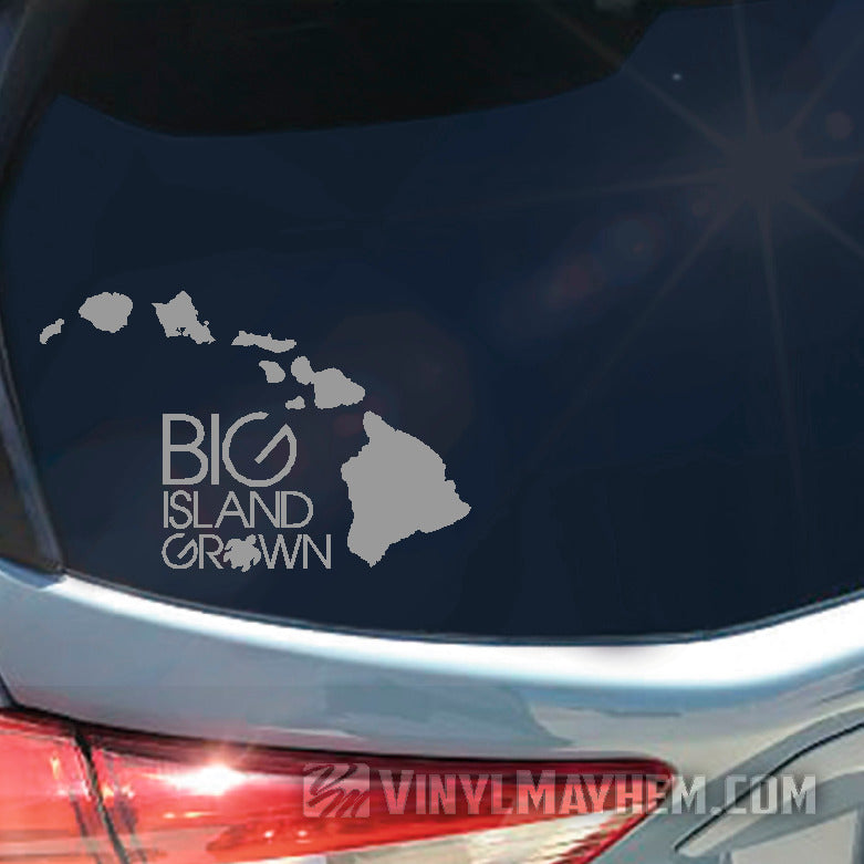 Big Island Grown with Turtle Hawaiian vinyl stickers