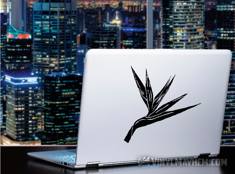 Bird of Paradise flower vinyl sticker black