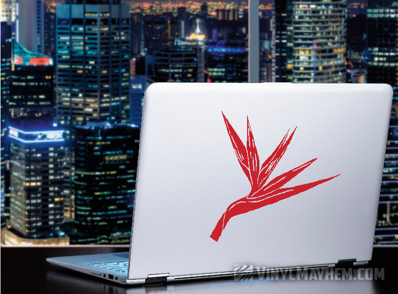 Bird of Paradise flower vinyl sticker red