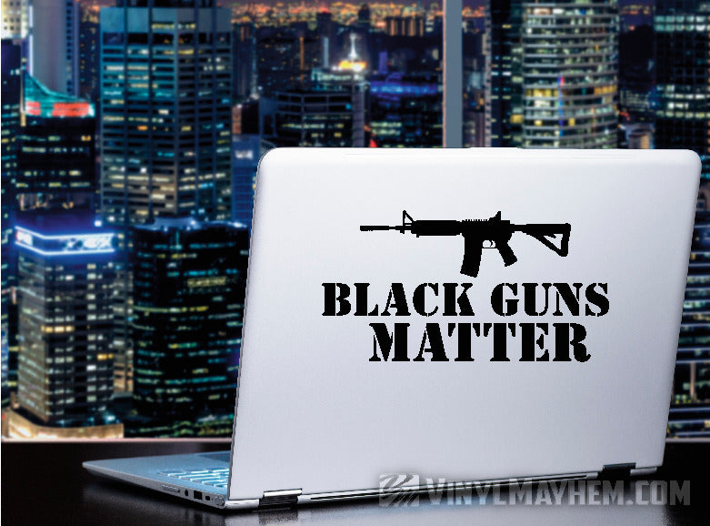 Black Guns Matter AR-15 rifle vinyl sticker