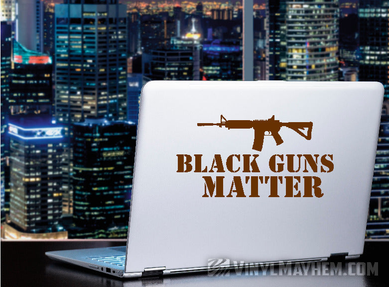 Black Guns Matter AR-15 rifle vinyl sticker online