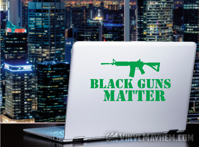 buy green Guns Matter AR-15 rifle vinyl sticker