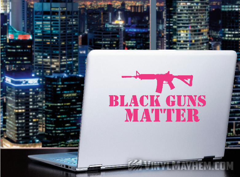 buy pink  Guns Matter AR-15 rifle vinyl sticker