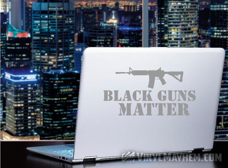 gray Guns Matter AR-15 rifle vinyl sticker