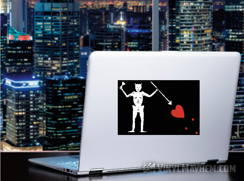 Blackbeard pirate flag sticker