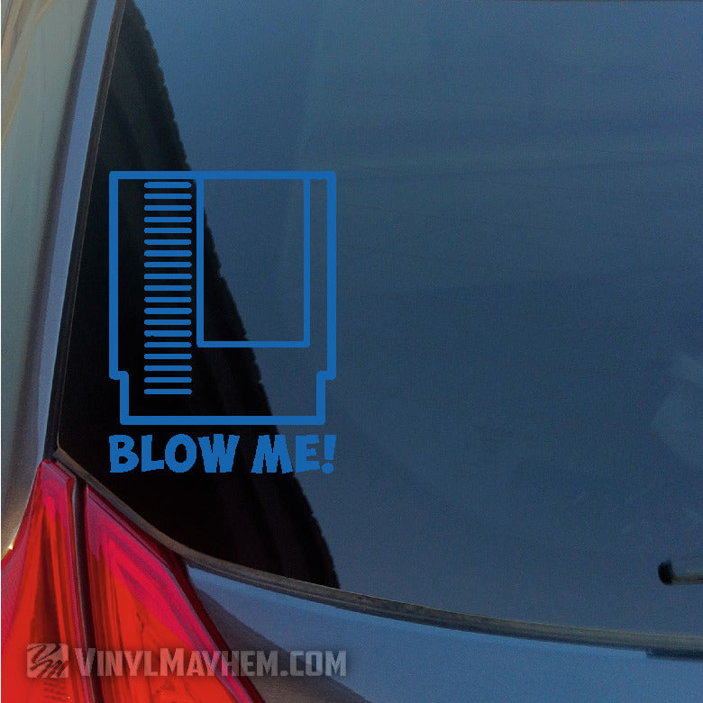 Blow Me game cartridge vinyl stickers