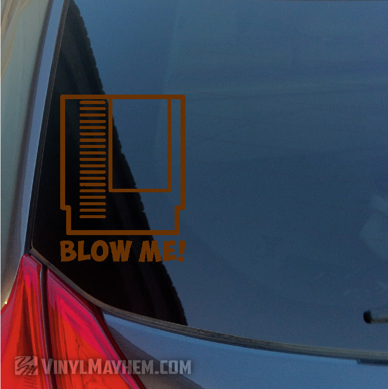 buy Blow Me game cartridge vinyl stickers