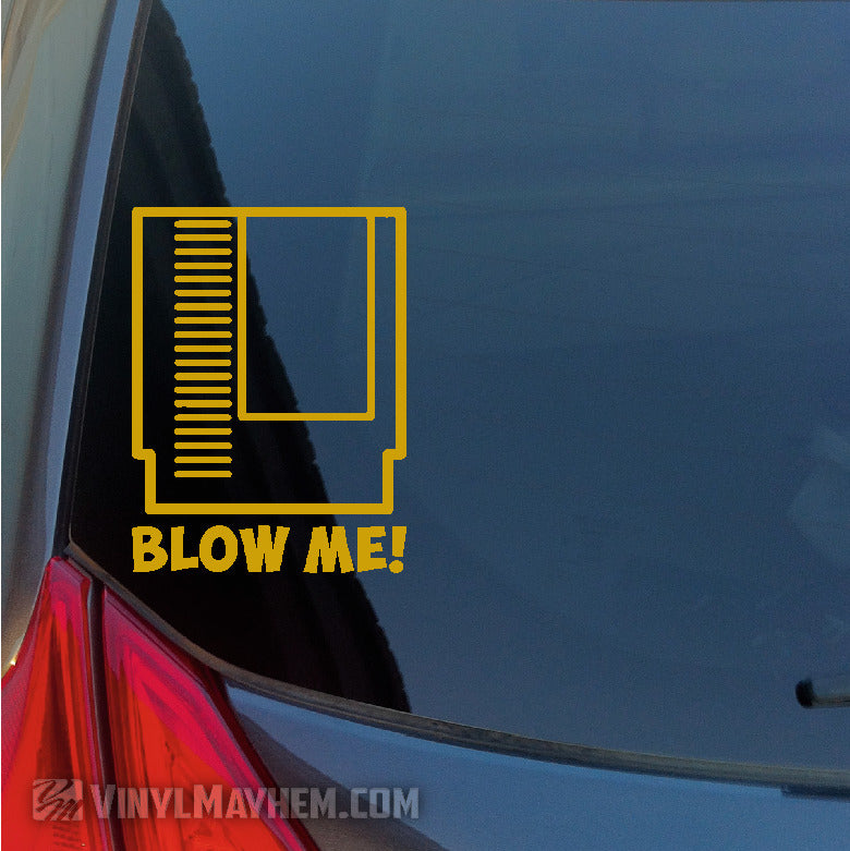 Blow Me game cartridge vinyl stickers online