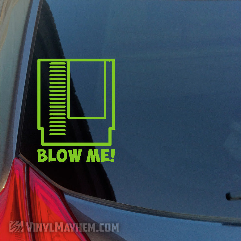 Blow Me game cartridge vinyl sticker online