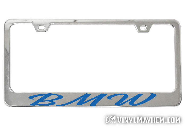 Bmw chrome license plate shop frame