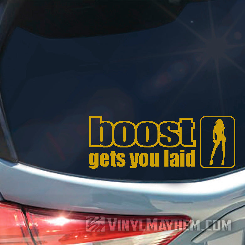 Boost Gets You Laid vinyl sticker
