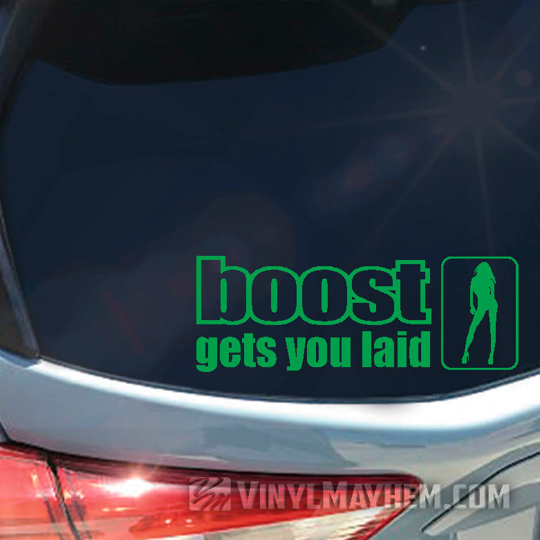 Boost Gets You Laid vinyl stickers online