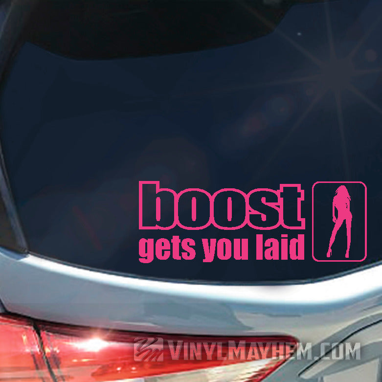 Boost Gets You Laid vinyl stickers