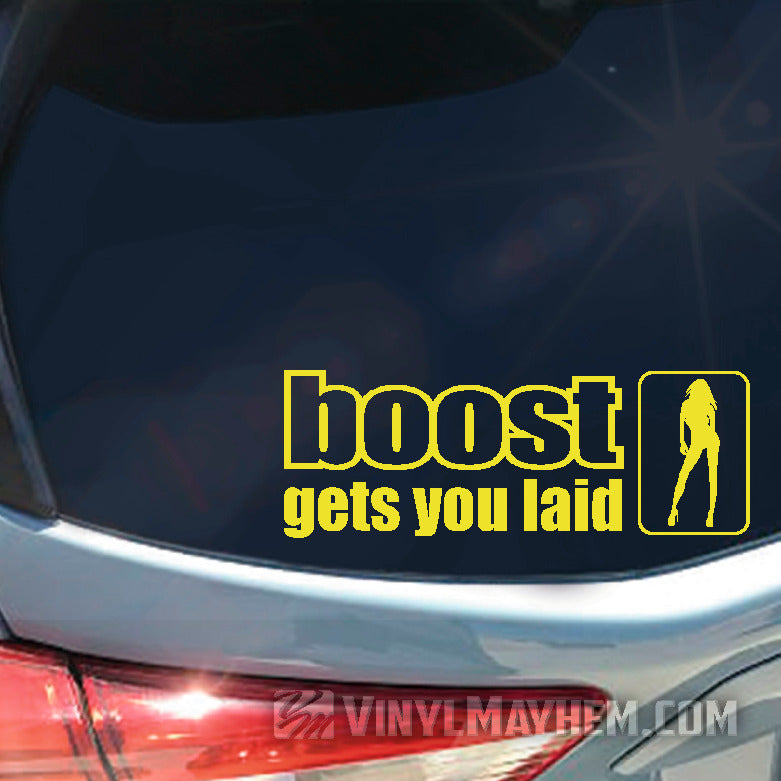 Boost Gets You Laid vinyl stickers
