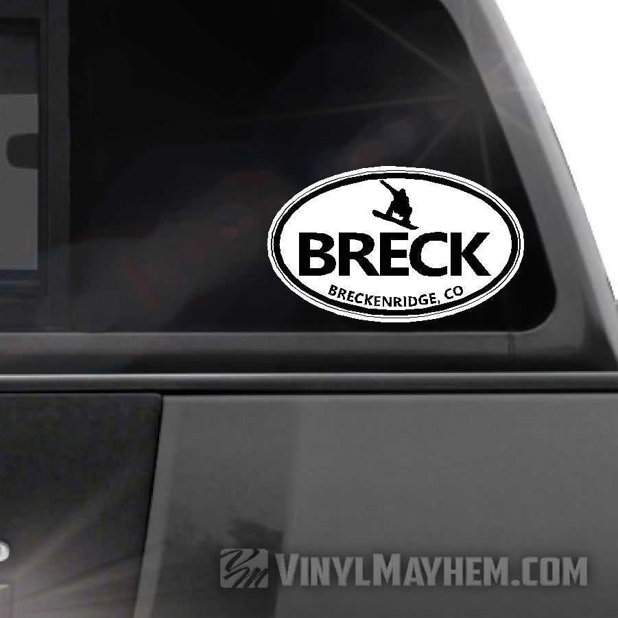 Breckenridge Colorado Skier oval sticker
