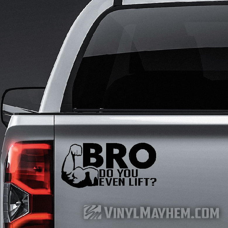 BRO Do you even lift bodyboarding vinyl sticker