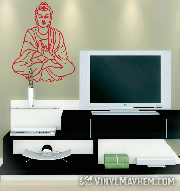 Buddha seated vinyl sticker