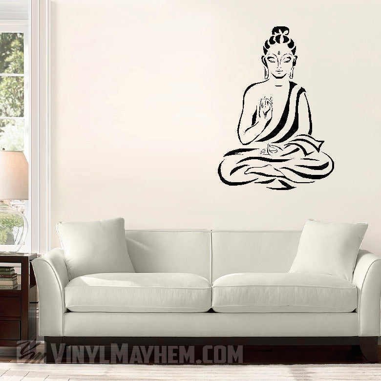 buy Buddha with robe off shoulder vinyl stickers