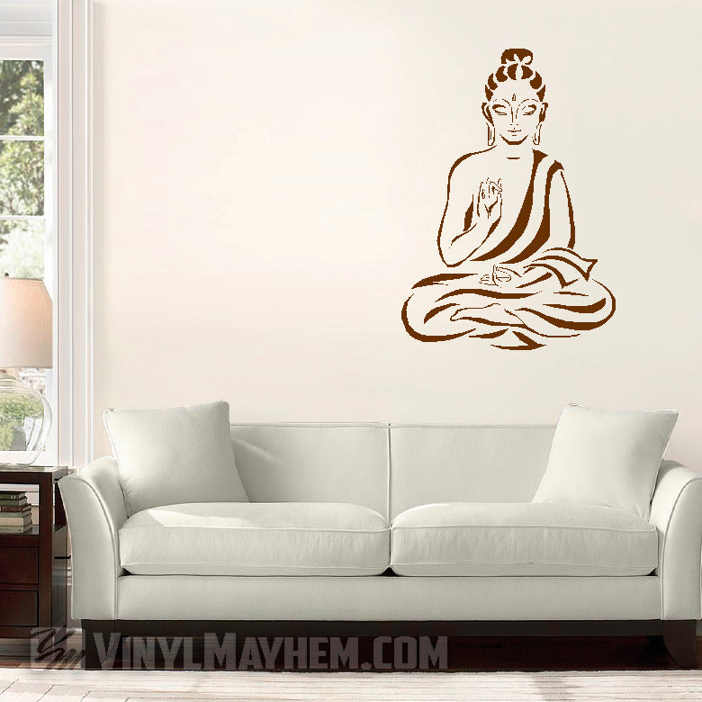 buy Buddha with robe off shoulder vinyl stickers