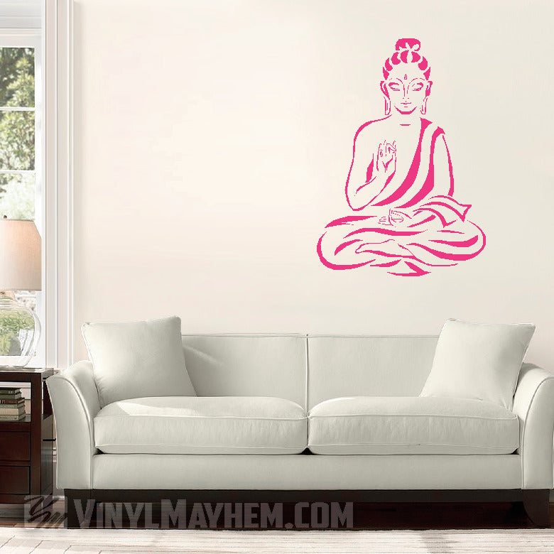 buy Buddha with robe off shoulder vinyl sticker