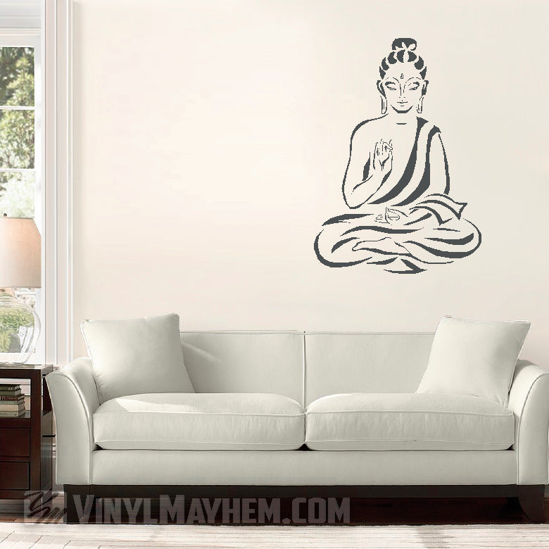 Buddha with robe off shoulder vinyl stickers online
