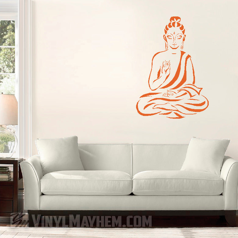 Buddha with robe off shoulder vinyl stickers online