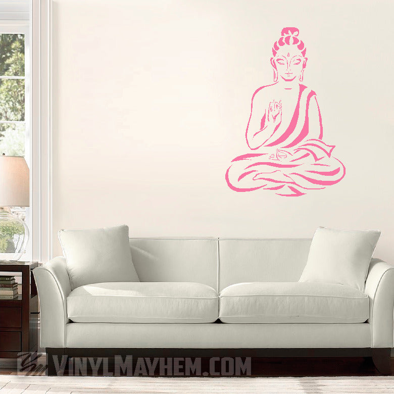 Buddha with robe off shoulder vinyl stickers