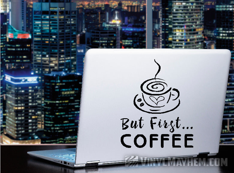 But First Coffee vinyl sticker