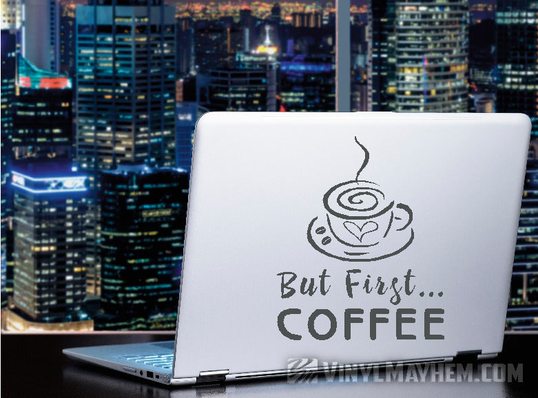 onlineBut First Coffee vinyl sticker
