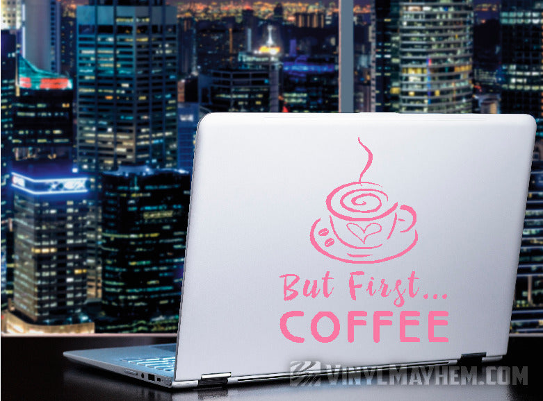But First Coffee vinyl stickers