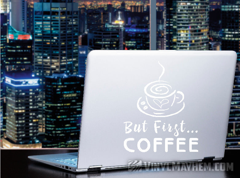 But First Coffee vinyl stickers