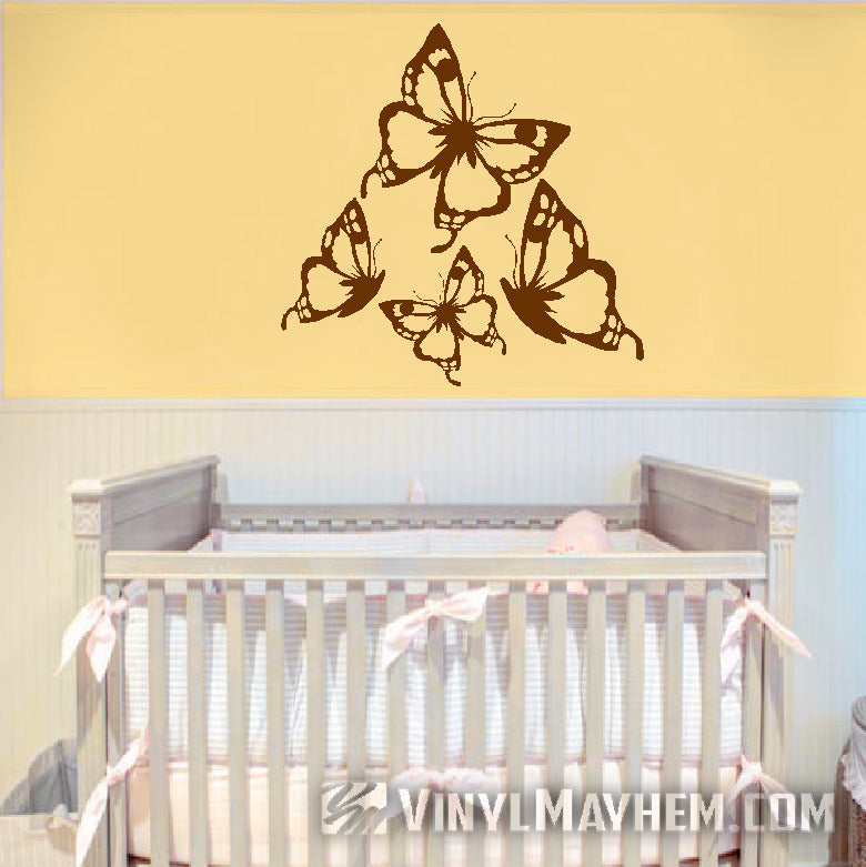 Brown Butterfly Wall Decals, Nursery Stickers