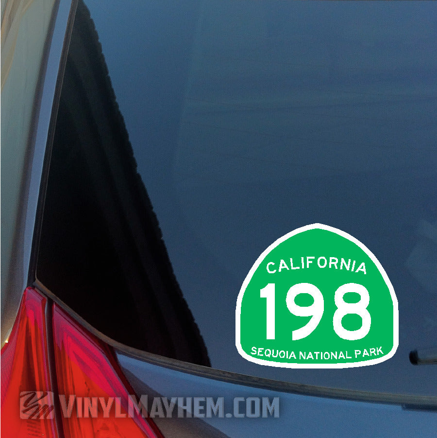 California Route 198 State Highway Sequoia National Park sticker
